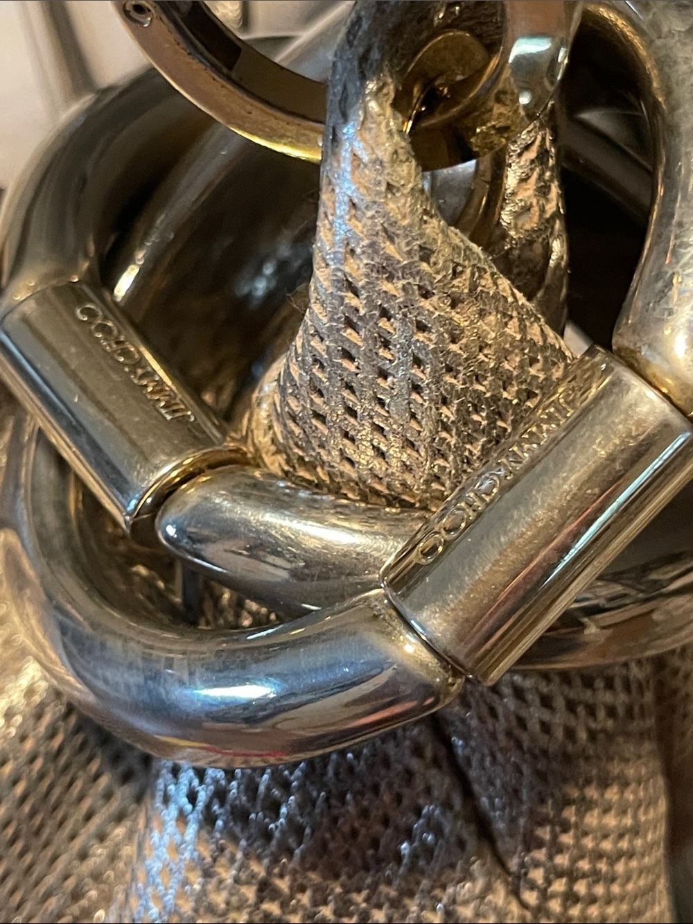 Jimmy Choo Metallic Gold Hobo Sky bag with bangle - Picture 3 of 14
